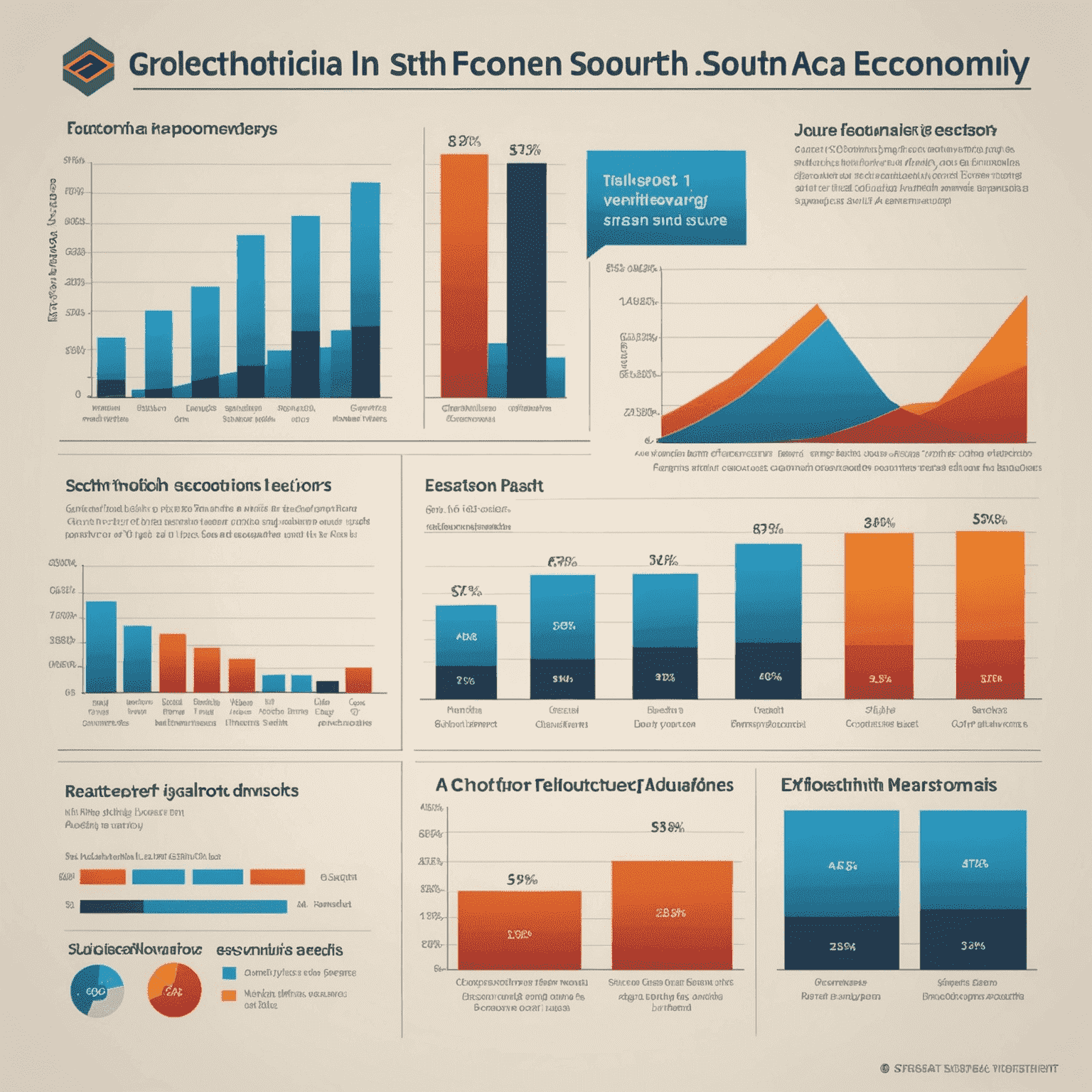 A graph showing growth potential in various sectors of the South African economy